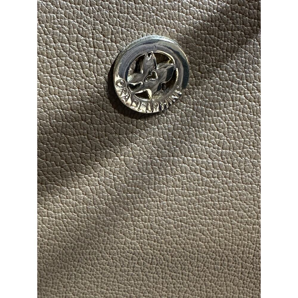 ORA DELPHINE SATCHEL PEBBLE LEATHER CAMEL TAN 12" X 7" SMALL Bag CLASSIC LUXURY - Picture 5 of 16